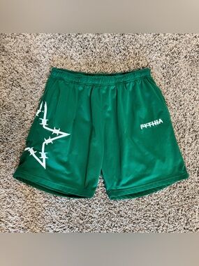 Pythia Green Basketball Shorts